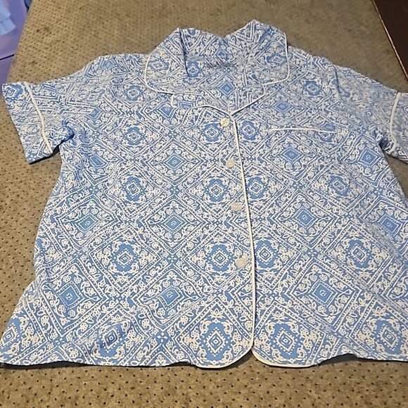 Sleep Sense two tops print white and blue - Picture 7 of 10